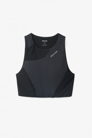NNormal Trail Cropped Top Nere | QMWCA-9268